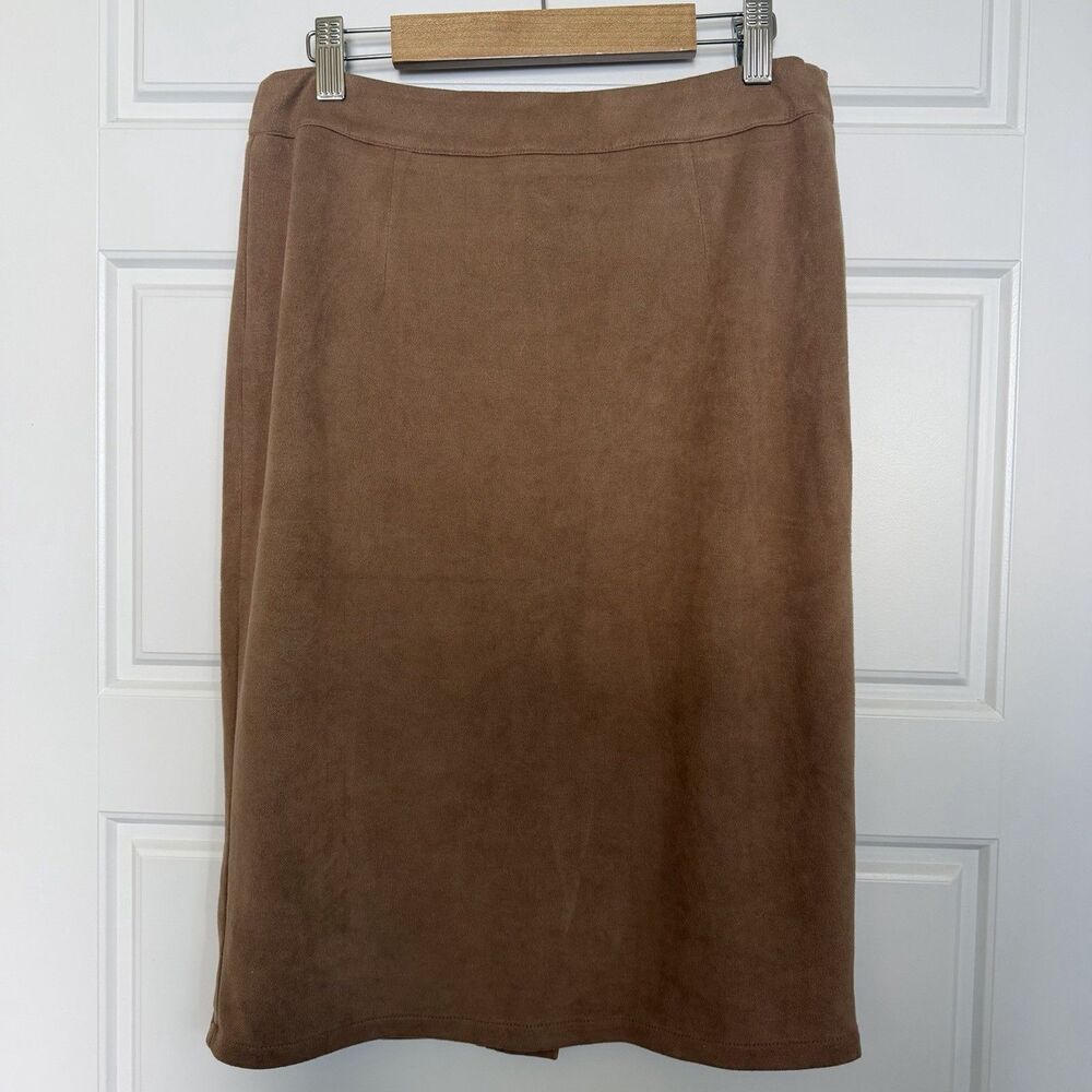 Lulus Superpower Tan Faux Suede Pencil Skirt Size Small